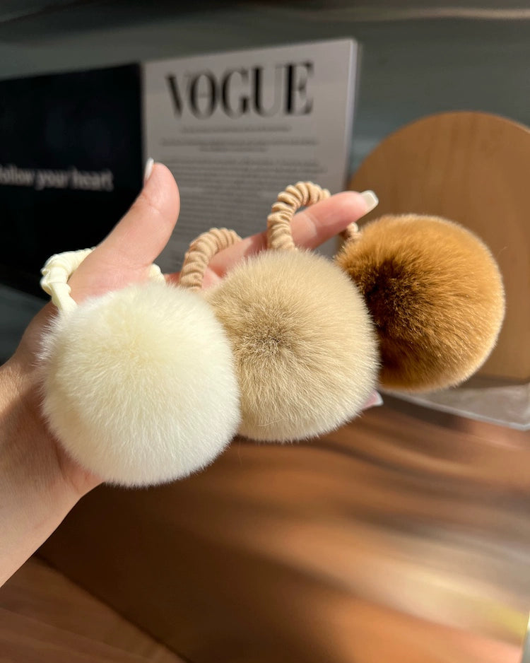 Fluffy Fur Ball Hair Tie 00479