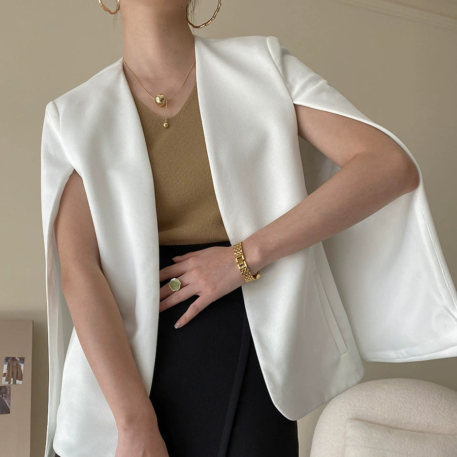 Cape Like Suit Jacket 00288