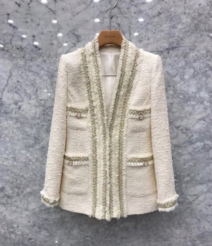 Trimmed Edge Tweed Blazer 00186