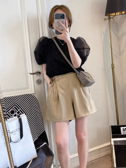 Sheer Puff Charm Tee 00254