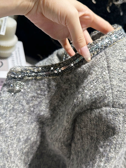 Shimmer Buttoned Tweed Jacket 00311
