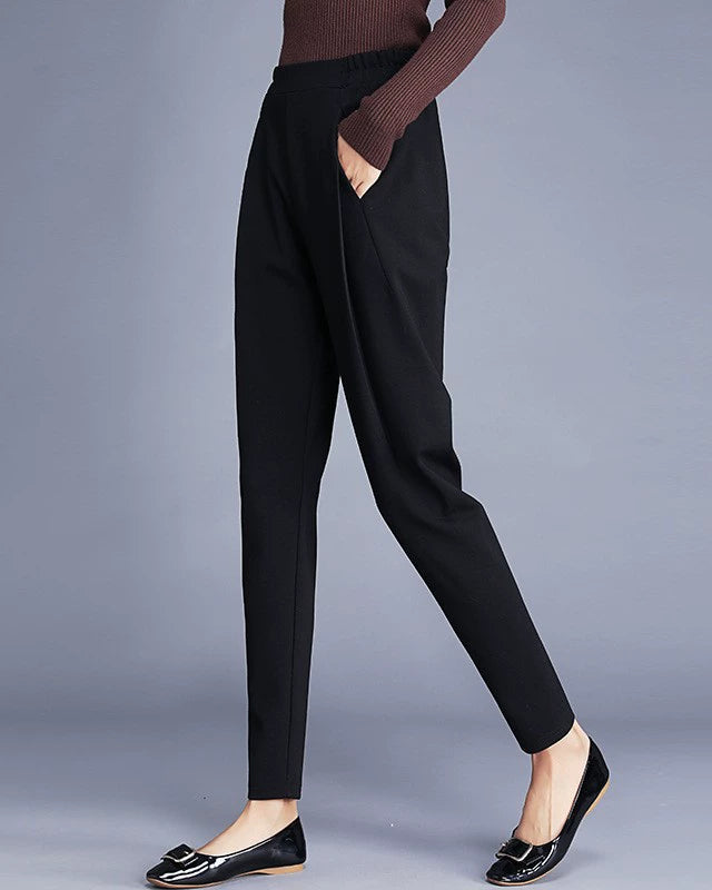 Refined High-Rise Tapered Trousers 00495
