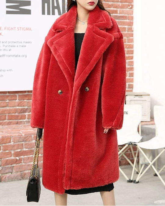 Luxe Teddy Long Coat 00471