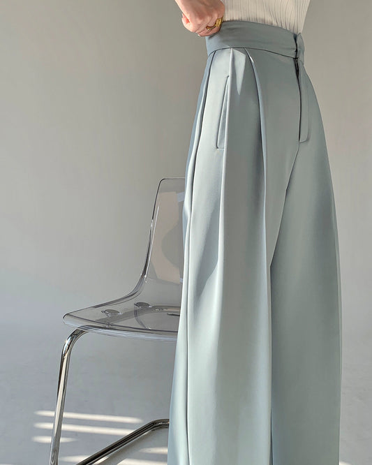 High Waist Drape Trousers 00406