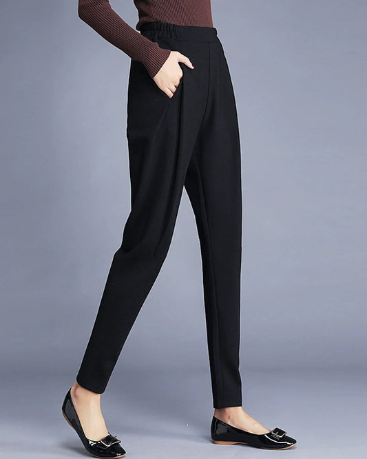 Refined High-Rise Tapered Trousers 00495